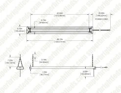 42W Linkable LED Shop Light - 4’ Garage Light with Pull Chain, 4500 Lumens, 5000K/4000K Daylight/Neutral White 22 42W Linkable LED Shop Light - 4’ Garage Light with Pull Chain, 4500 Lumens, 5000K/4000K Daylight/Neutral White -Nebo Sales Store dims drawings sllp 40k4 42 upadated dims