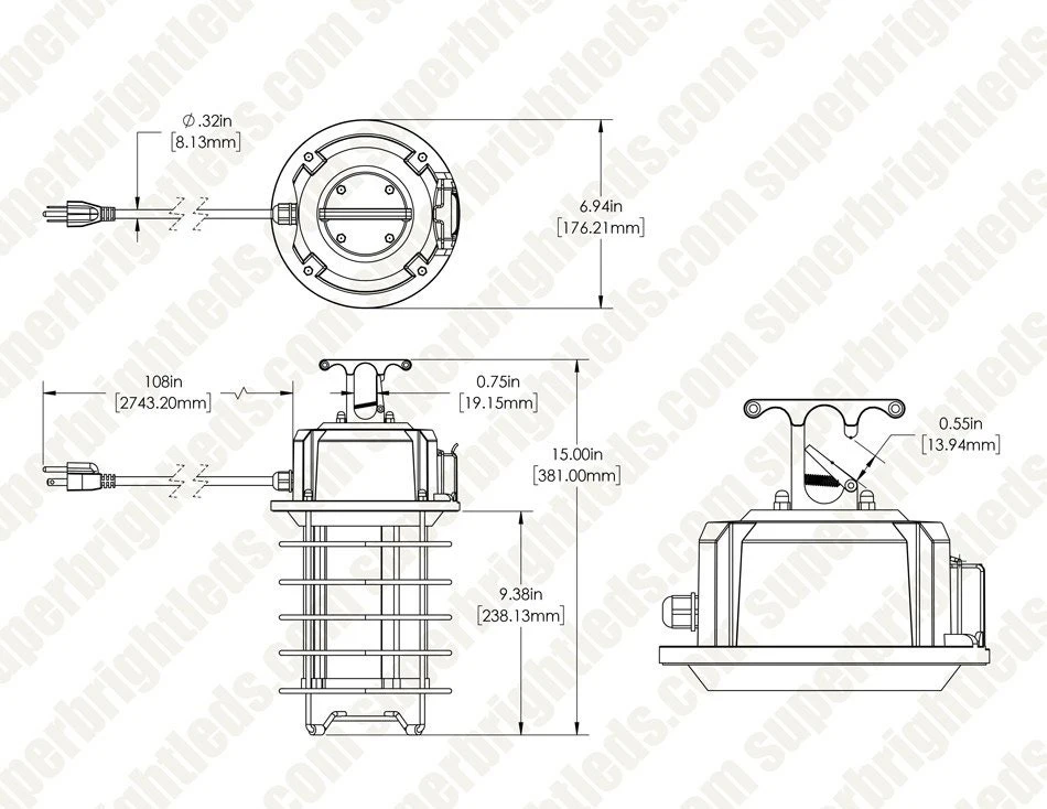 120W LED High Bay Work Light - 15000 Lumens, 5000K Cool White, Linkable Fixture - 400W Equivalent 7 120W LED High Bay Work Light - 15000 Lumens, 5000K Cool White, Linkable Fixture - 400W Equivalent - Image 7