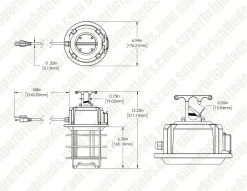 60W Linkable LED High Bay Work Light - 7500 Lumens, 5000K Cool White - 250W Equivalent - Portable LED Area Lighting -Nebo Sales Store dims drawings tjsl 50k60w assembly0
