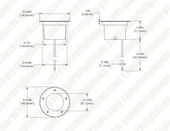 9W RGB LED In-Ground Well Light - Color Changing Landscape Lighting for Outdoor Spaces -Nebo Sales Store dims gl2 rgb9w u45