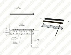 7 Inch Adjustable LED Hardscape Light - 3000K Warm White - Durable Mounting Plate Included -Nebo Sales Store dims hsla 27k13
