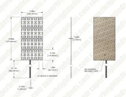 18.9" x 9.5" RGB LED Back Lighting Sheet - 24V IP20 Flexible Light Panel for Signs & Trade Shows -Nebo Sales Store dims lls crgb a12a 60a01 24v