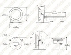 9W 3000K Underwater LED Pond Light - 12V AC/DC Landscape Spotlight for Pools & Gardens 19 9W 3000K Underwater LED Pond Light - 12V AC/DC Landscape Spotlight for Pools & Gardens -Nebo Sales Store dims lpl rgb9w 1