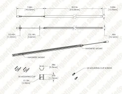 20 Inch Linkable LED Under Cabinet Light Bar - Seamless Connection - Natural White - Energy Efficient Lighting -Nebo Sales Store dims lslb nw20 v2