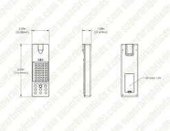 Merrytek Microwave Motion Sensor - Remote Controlled, 360° Detection, 120-277 VAC, Adjustable Surface Mount, Remote Included -Nebo Sales Store dims mh10 1