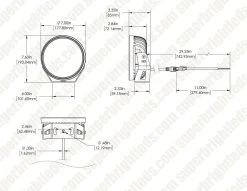 7" Long Range LED Spot Light Pod - 110W, 8500 Lumens, Ultra Narrow Beam for Off-Road & Emergency Vehicles -Nebo Sales Store dims or 110w sr7