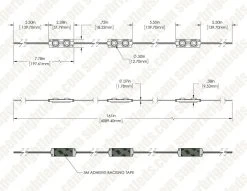 Single Color LED Modules - 125 Lumens/Module - 20-Pack or 100-Pack for Sign Lighting & Trade Show Booths -Nebo Sales Store dims smcc2 w40k2 12v updated
