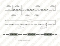 Green Single Color LED Modules - 3 SMD LEDs, 185 Lumens/Module, 100-Pack for Sign Lighting & Trade Show Booths -Nebo Sales Store dims smcc2 w40k3 12v0