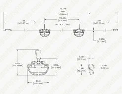 65W LED Jobsite String Lights - 50' Linkable Work Light - 7,150 Lumens - Portable & Durable -Nebo Sales Store dims tc tsl 13w 50k 5