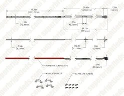 48" LED Tailgate Light Bar with 4-Pin Connector - Durable & Bright for Trucks, SUVs, and Cars -Nebo Sales Store dims tgl48 rw