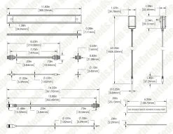 12" LED Under Cabinet Light Kit - 3-Piece Set with Tool-Free Installation & Hands-Free On/Off - 750 Lumens, 3000K/4000K -Nebo Sales Store dims uctf 30k9 3kit