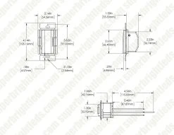 0-10V LED Switch and Slide Dimmer - Single Pole/3-Way, Compatible with Dimmable LED Lights -Nebo Sales Store dmd led3 105 x dim drawings