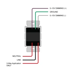 0-10V LED Switch and Slide Dimmer - Single Pole/3-Way, Compatible with Dimmable LED Lights -Nebo Sales Store dmd led3 105 xwiringdiagram