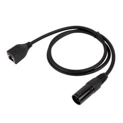 DMX Adapter - XLR5 Male to RJ45 Female - 1m Cable for LED Lighting & Installation Supplies