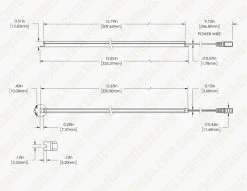 18" LED Light Bar for Under Cabinet Lighting - 135 Lm/ft, 12V, 3000K Warm White, Barrel Connector 20 18" LED Light Bar for Under Cabinet Lighting - 135 Lm/ft, 12V, 3000K Warm White, Barrel Connector -Nebo Sales Store eglb 30k12 12v