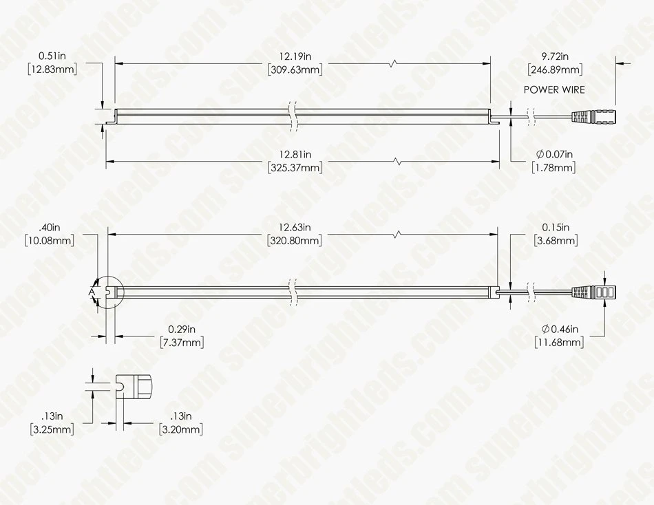 18" LED Light Bar for Under Cabinet Lighting - 135 Lm/ft, 12V, 3000K Warm White, Barrel Connector 9 18" LED Light Bar for Under Cabinet Lighting - 135 Lm/ft, 12V, 3000K Warm White, Barrel Connector - Image 9
