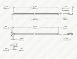 18" LED Light Bar for Under Cabinet Lighting - 135 Lm/ft, 12V, 3000K Warm White, Barrel Connector 21 18" LED Light Bar for Under Cabinet Lighting - 135 Lm/ft, 12V, 3000K Warm White, Barrel Connector -Nebo Sales Store eglb 30k18 12v