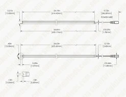 18" LED Light Bar for Under Cabinet Lighting - 135 Lm/ft, 12V, 3000K Warm White, Barrel Connector 22 18" LED Light Bar for Under Cabinet Lighting - 135 Lm/ft, 12V, 3000K Warm White, Barrel Connector -Nebo Sales Store eglb 30k24 12v