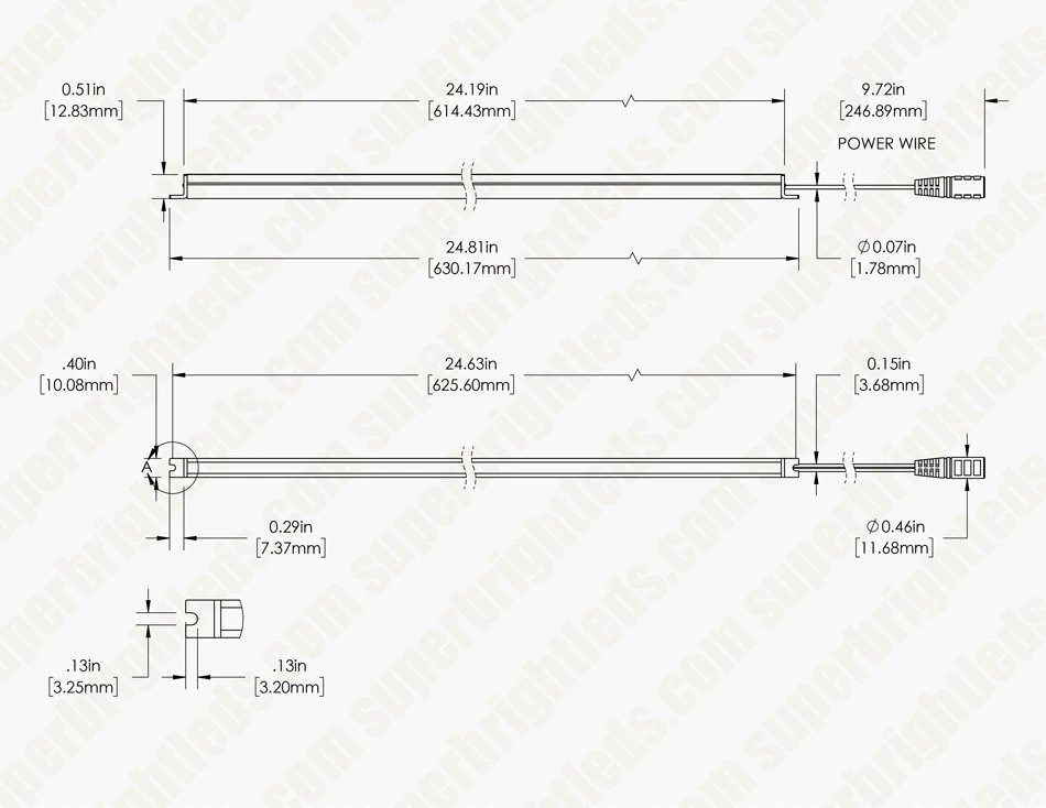 18" LED Light Bar for Under Cabinet Lighting - 135 Lm/ft, 12V, 3000K Warm White, Barrel Connector 11 18" LED Light Bar for Under Cabinet Lighting - 135 Lm/ft, 12V, 3000K Warm White, Barrel Connector - Image 11