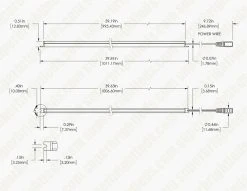 18" LED Light Bar for Under Cabinet Lighting - 135 Lm/ft, 12V, 3000K Warm White, Barrel Connector 23 18" LED Light Bar for Under Cabinet Lighting - 135 Lm/ft, 12V, 3000K Warm White, Barrel Connector -Nebo Sales Store eglb 30k39 12v