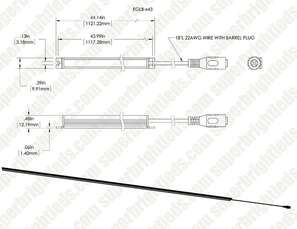 44 Inch Linear LED Light Bar Fixture - 360 Lumens, Green - Under Cabinet Lighting for Residential Use 14 44 Inch Linear LED Light Bar Fixture - 360 Lumens, Green - Under Cabinet Lighting for Residential Use - Image 14
