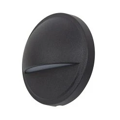 3.3" Black LED Eyelid Step/Deck Light - 30 Lumens, 2700K Warm White, Low Voltage - Single