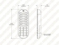 Euri Lighting Remote Control for Microwave Motion Sensor - Compatible with EUHB UFO High Bay Series -Nebo Sales Store euhb mms rc 2 dim drawing 2