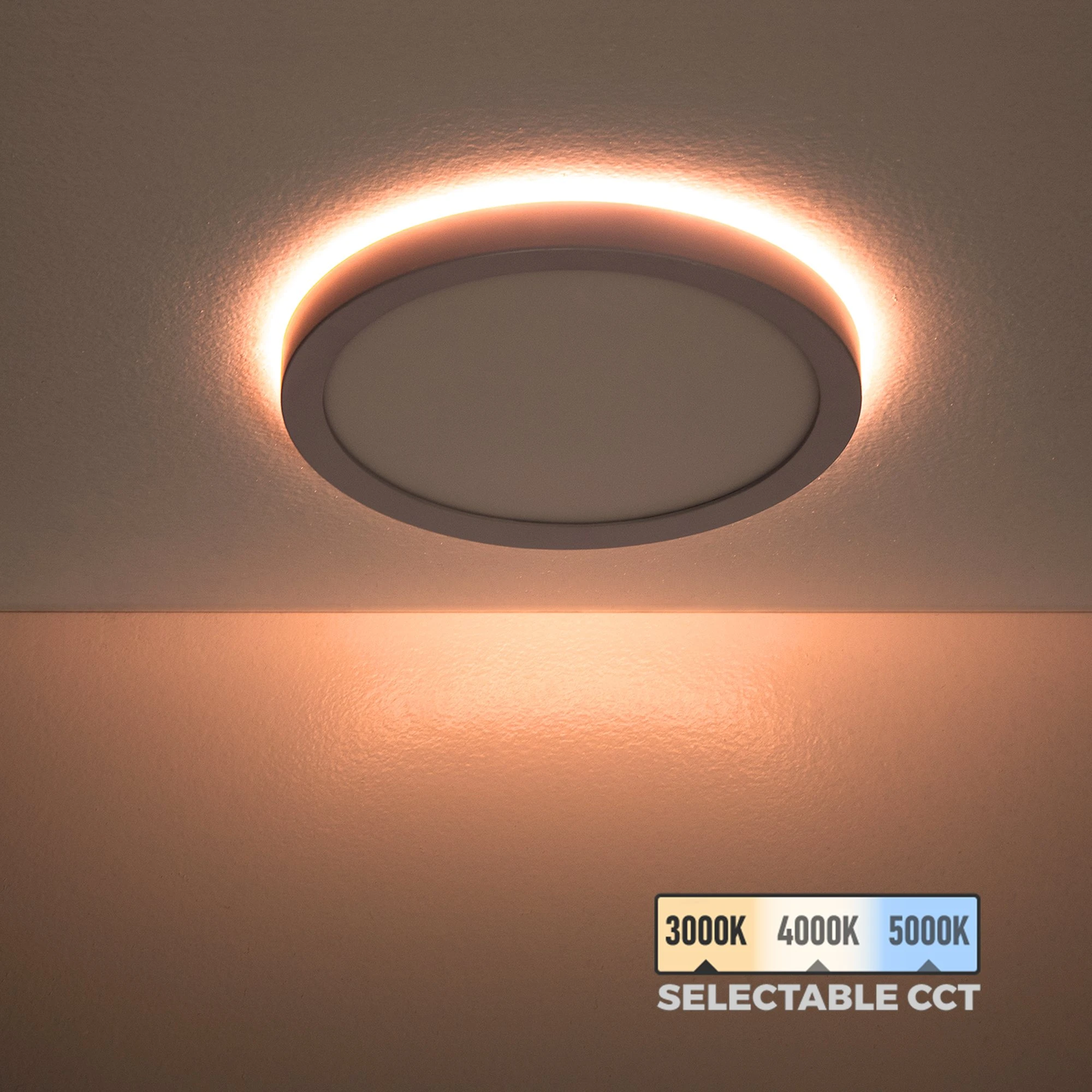 ETi 7.5" TwistFit Low Profile Selectable CCT LED Downlight with Nightlight Trim - 12W Dimmable Flush Mount Ceiling Light - 800 Lumens - Residential Lighting 1 ETi 7.5" TwistFit Low Profile Selectable CCT LED Downlight with Nightlight Trim - 12W Dimmable Flush Mount Ceiling Light - 800 Lumens - Residential Lighting