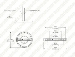 TCP 7" LED Slim Flush Mount Ceiling Light - 15W Dimmable Fixture - Selectable CCT - Up to 1,080 Lumens 9 TCP 7" LED Slim Flush Mount Ceiling Light - 15W Dimmable Fixture - Selectable CCT - Up to 1,080 Lumens -Nebo Sales Store fmr07cct dim drawing