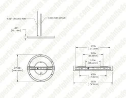 TCP 7" LED Slim Flush Mount Ceiling Light - Satin Nickel Trim, 15W, Selectable CCT, Dimmable, 1080 Lumens -Nebo Sales Store fmr07cct dim drawing 2