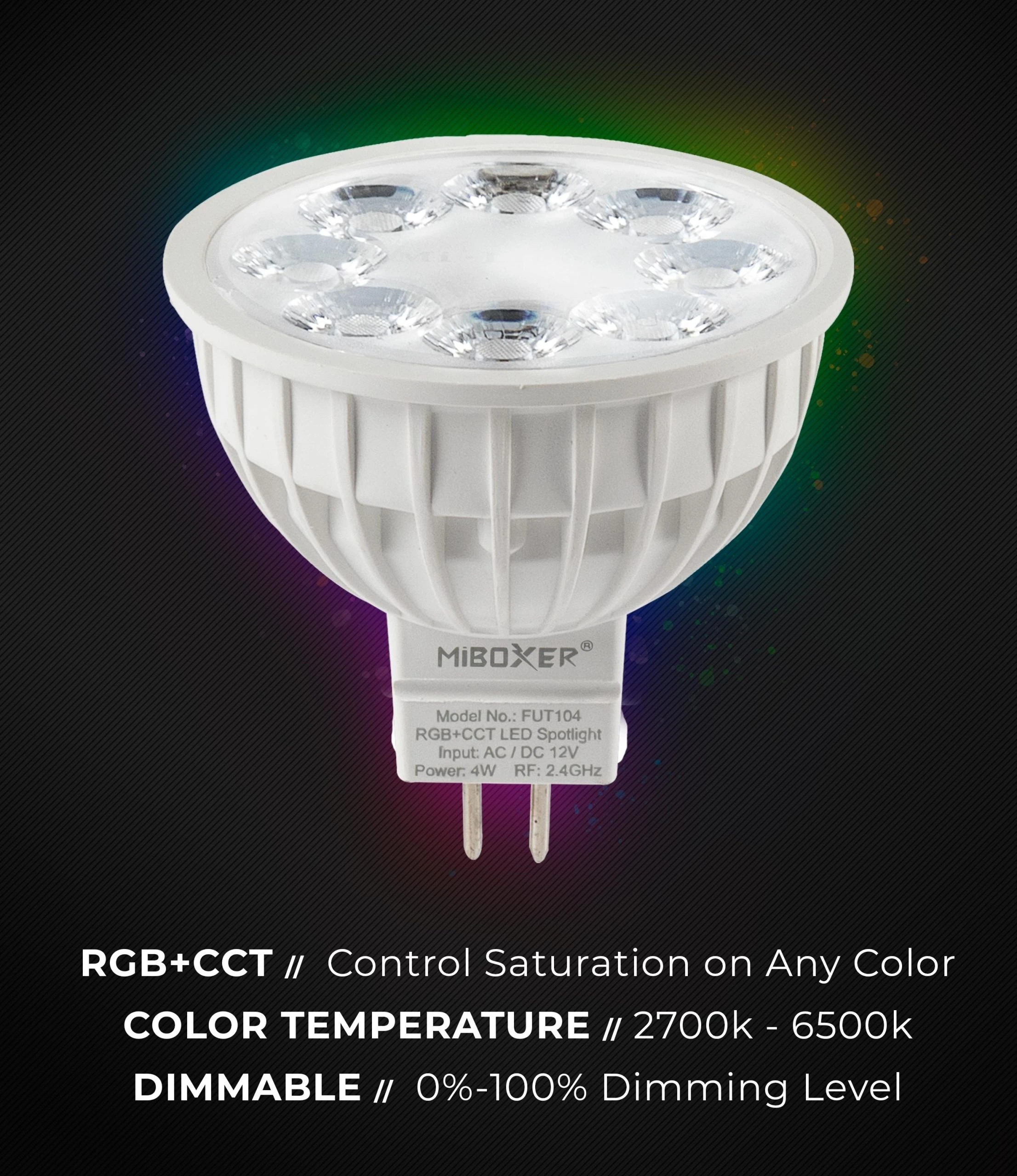 4" Low Voltage Brass Down Light - 12V LED Ready Fixture with RGB+CCT MR16 Bulb & Optional RF Remote 8 4" Low Voltage Brass Down Light - 12V LED Ready Fixture with RGB+CCT MR16 Bulb & Optional RF Remote - Image 8