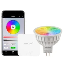 MR16 MiBoxer RGB + Tunable White LED Bulb - 4W, 35W Equivalent, 280 Lumens - Smart Lighting for Homes