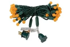 25ft Round Blue LED Christmas String Lights - 50 Mini G12 Bulbs, Green Wire - Indoor/Outdoor Holiday Decor -Nebo Sales Store g12 50lt x full string