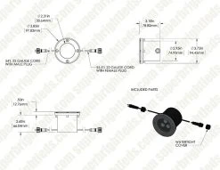 G-LUX 3W Linkable LED Flat Top In-Grade Well Light - Durable Landscape Lighting -Nebo Sales Store gl ww3 u60 assembly for site