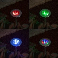 9W RGB LED In-Ground Well Light - Color Changing Landscape Lighting for Outdoor Spaces -Nebo Sales Store gl2 rgb9w u45 rgb color grid