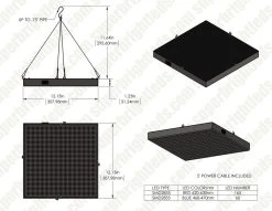 30W LED Grow Light for Indoor Plants - 2-Band Red/Blue Spectrum - GLS-30W2F 19 30W LED Grow Light for Indoor Plants - 2-Band Red/Blue Spectrum - GLS-30W2F -Nebo Sales Store gls 30w2f web dims