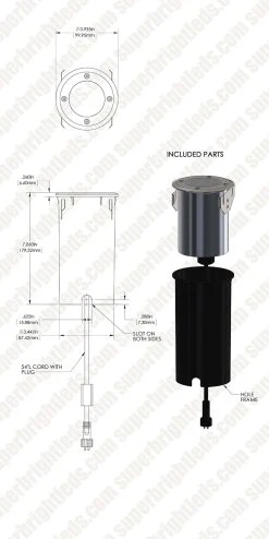 G-LUX 11W LED Flat Top In-Ground Well Light - Cool White - Durable Landscape Lighting -Nebo Sales Store glux cw8w u30 assembly digimark