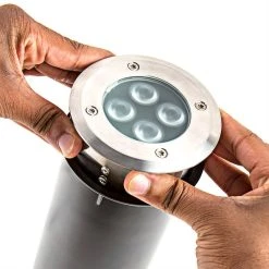 G-LUX 11W LED Flat Top In-Ground Well Light - Cool White - Durable Landscape Lighting -Nebo Sales Store glux cw8w u30 install