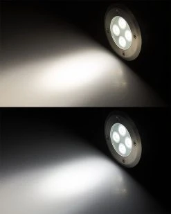 G-LUX 11W LED Flat Top In-Ground Well Light - Cool White - Durable Landscape Lighting -Nebo Sales Store glux cw8w u30 on0