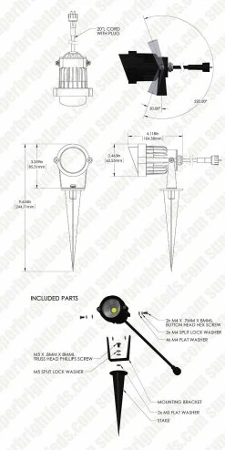 G-LUX Series 6-Spot LED Landscape Lighting Kit with Low Voltage Transformer - Plug & Play -Nebo Sales Store glux nw5w s90b assembly digimark 1