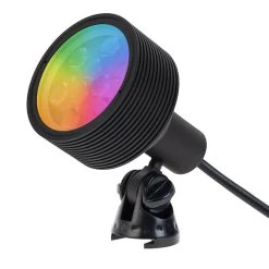 18W RGB Color Changing LED Landscape Spotlight with Remote - 525 Lumens - Matte Black - Outdoor Lighting