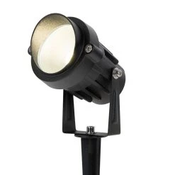 5W Blue LED Landscape Spotlight with Mounting Spike - 25W Equivalent - 250 Lumens - Black Housing