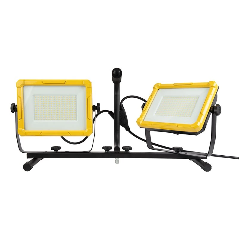 200W Dual-Head LED Work Light with Adjustable Tripod - 20,000 Lumens, 6500K Daylight - Portable Lighting for Construction, Workshops, and Outdoor Use 2 200W Dual-Head LED Work Light with Adjustable Tripod - 20,000 Lumens, 6500K Daylight - Portable Lighting for Construction, Workshops, and Outdoor Use - Image 2