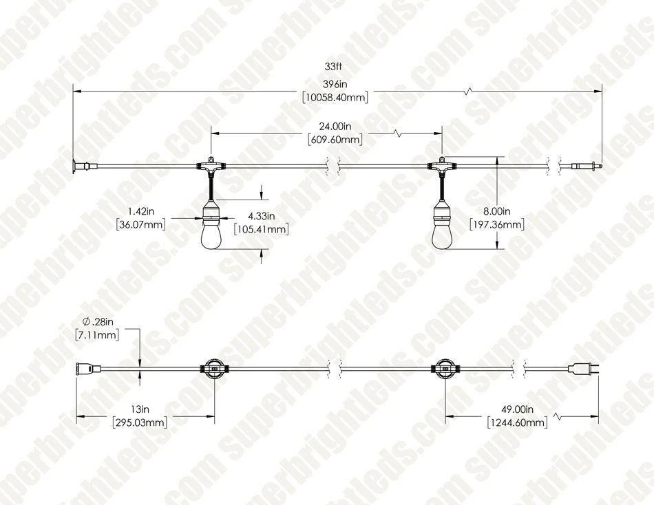 33' Outdoor Patio String Lights with 15 LED Filament Bulbs - Ultra Warm White 2200K/2700K - Weatherproof & Energy-Efficient 8 33' Outdoor Patio String Lights with 15 LED Filament Bulbs - Ultra Warm White 2200K/2700K - Weatherproof & Energy-Efficient - Image 8