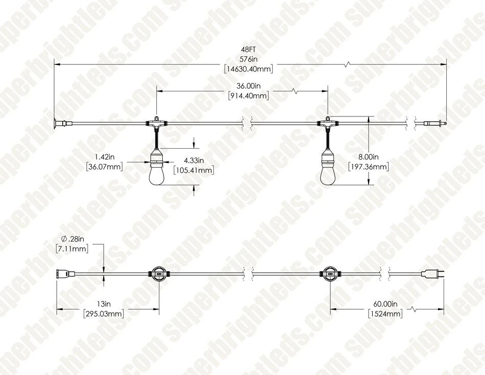 48' Outdoor Patio String Lights with 15 LED Filament Bulbs - Ultra Warm White 2200K/2700K - Weatherproof & Energy-Efficient 8 48' Outdoor Patio String Lights with 15 LED Filament Bulbs - Ultra Warm White 2200K/2700K - Weatherproof & Energy-Efficient - Image 8
