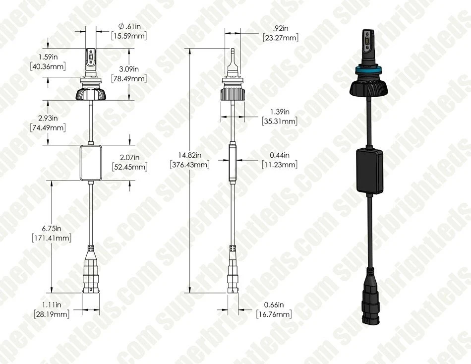 H9/H11 Dual-Color LED Headlight Conversion Kit with Fog Light Function - White/Yellow - 4,500 Lumens/Set - Fanless Design 11 H9/H11 Dual-Color LED Headlight Conversion Kit with Fog Light Function - White/Yellow - 4,500 Lumens/Set - Fanless Design - Image 11