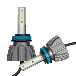 H11 LED Headlight Bulbs - 6500K Cool White, 4,400 Lumens, Fanless Design, Internal Driver - Perfect for Cars, Trucks, and SUVs