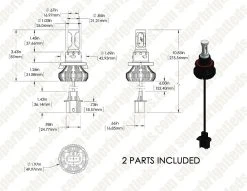 H13 LED Fanless Headlight & Fog Light Conversion Kit - 4,000 Lumens/Set - Cool White - Easy Installation -Nebo Sales Store h13 hlv4 for site