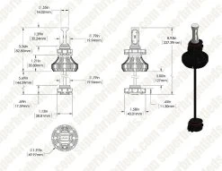 H16-EU/5202 LED Fanless Headlight & Fog Light Conversion Kit - 4,000 Lumens/Set - Cool White - Compact Heat Sink -Nebo Sales Store h16 hlv4 m for site