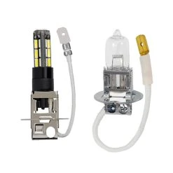 H3 CAN Bus LED Daytime Running Light Bulb - 220 Lumens - White - DRL Replacement Bulbs for Vehicles -Nebo Sales Store h3 w27 cb comparison